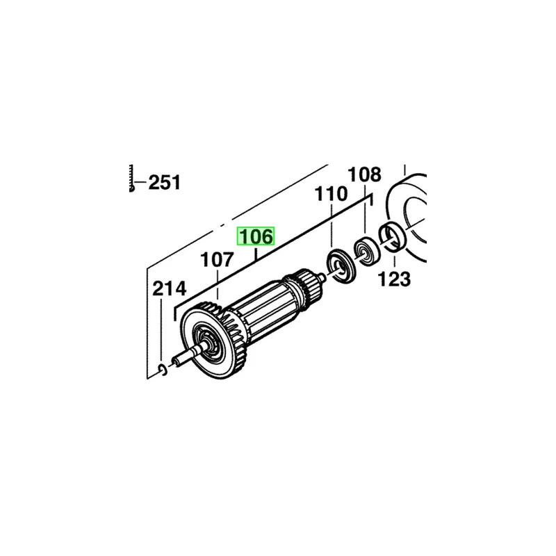 AEG Induit 230V pour scie sauteuse STEP1200X, STEP1200BX, STEP1200XE (4931426261)
