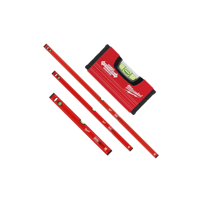 Milwaukee Set de 4 niveaux tubulaires antichocs "Slim Box" 10/60/120/180CM (4932478898)