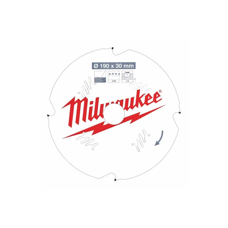 Milwaukee Lame de scie circulaire Fibre de verre Ø190x30x4Dts DP (4932471304)