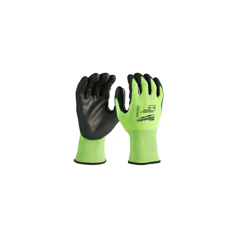 Milwaukee Gants Haute-visibilité & anti-coupure de niveau 3C