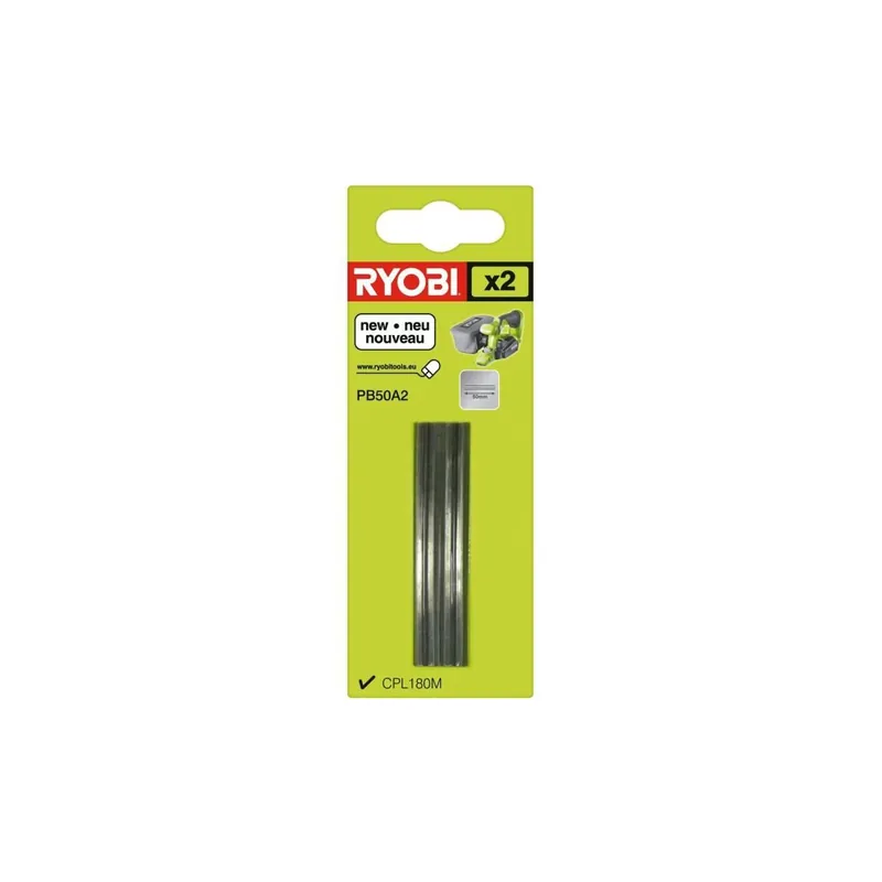 Ryobi Lot de 2 fers 50mm pour rabot CPL180M (PB50A2)
