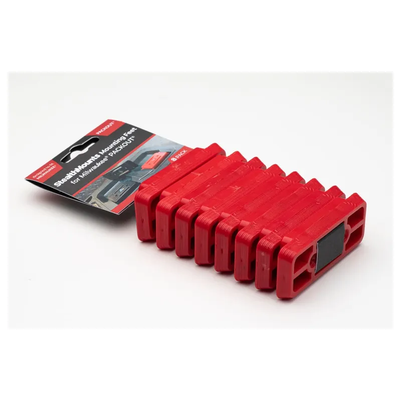 StealthMounts Supports de fixations Packout Milwaukee 8-pack ROUGE PAC-F-02-8