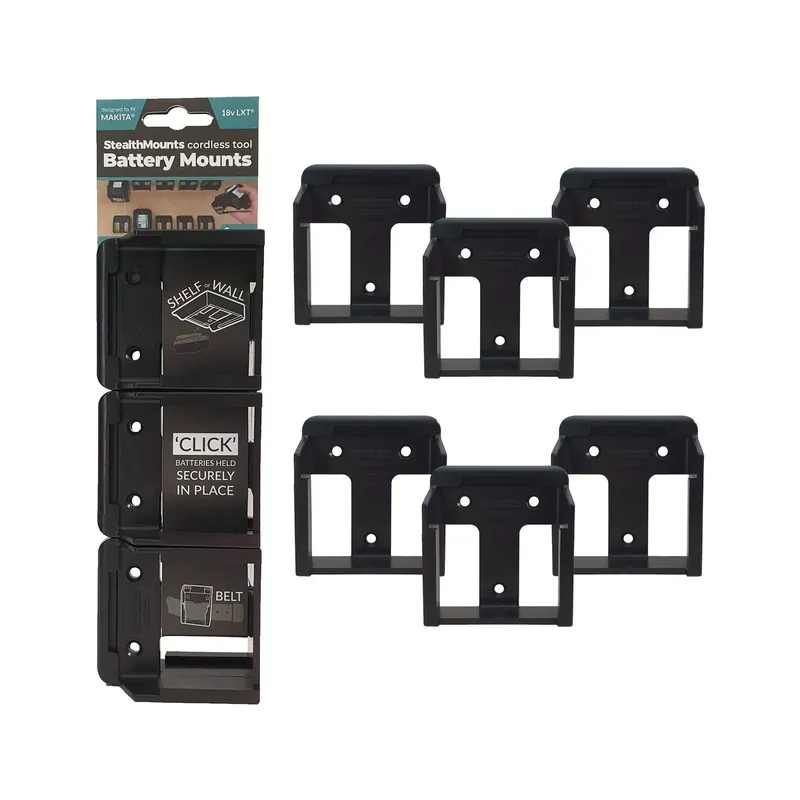 StealthMounts Supports de batteries Makita 18V 6-pack Noir BM-MK18-6