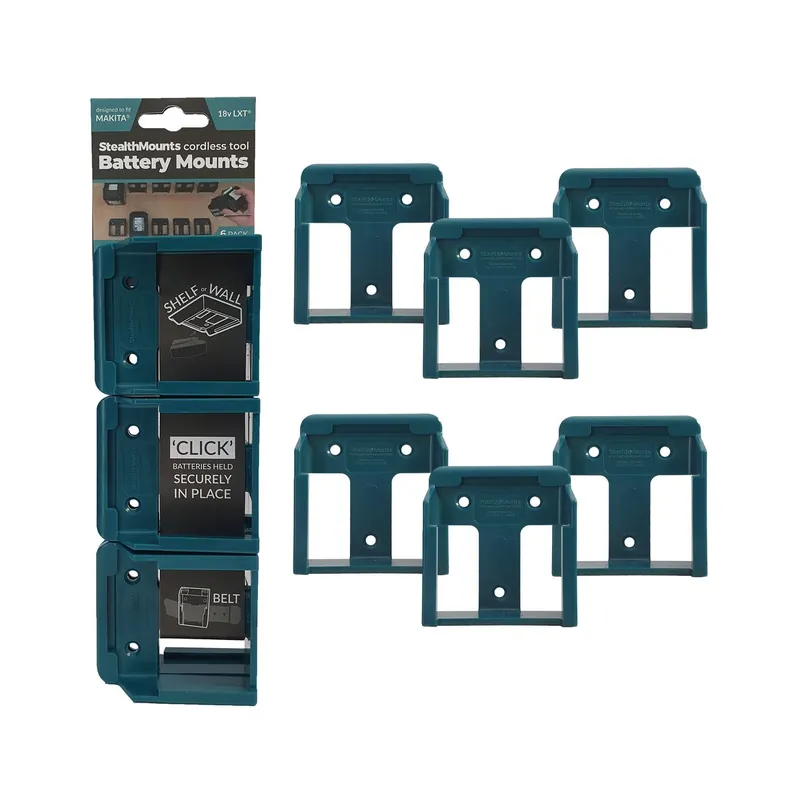 StealthMounts Supports de batteries Makita 18V 6-pack BLEU BM-MK18-BLU-6