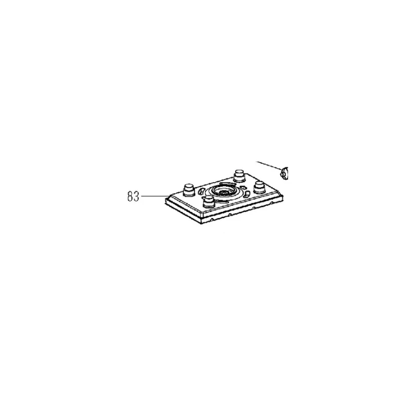 Metabo Plateau de ponçage avec fixation auto-agrippante velcro pour ponceuse SRA12BL (344102810)