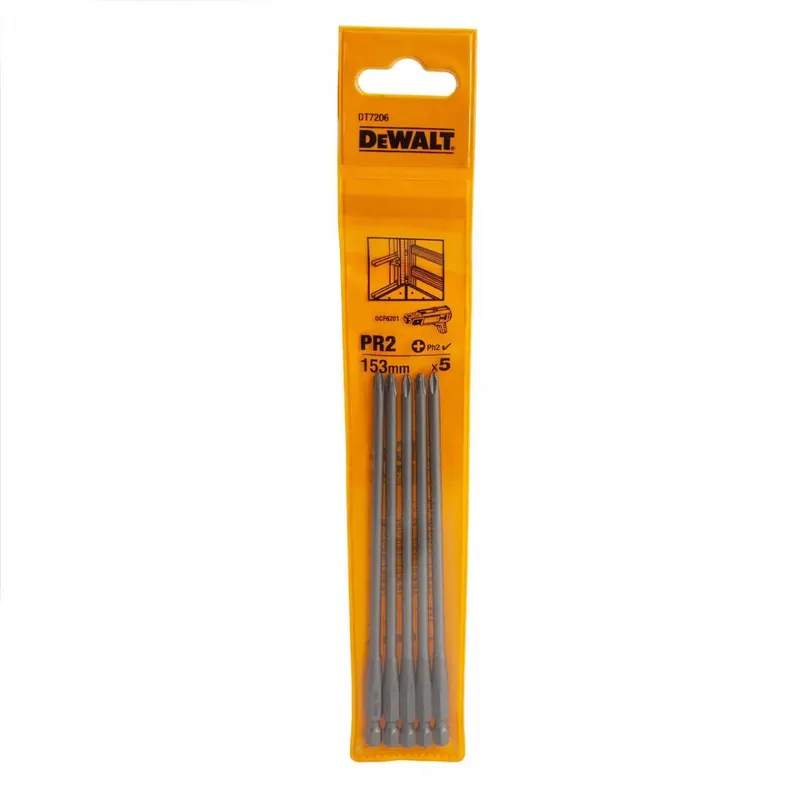 Dewalt DT7206-QZ Lot de 5 porte-embouts de vis en bande 153mm PR2 PH2