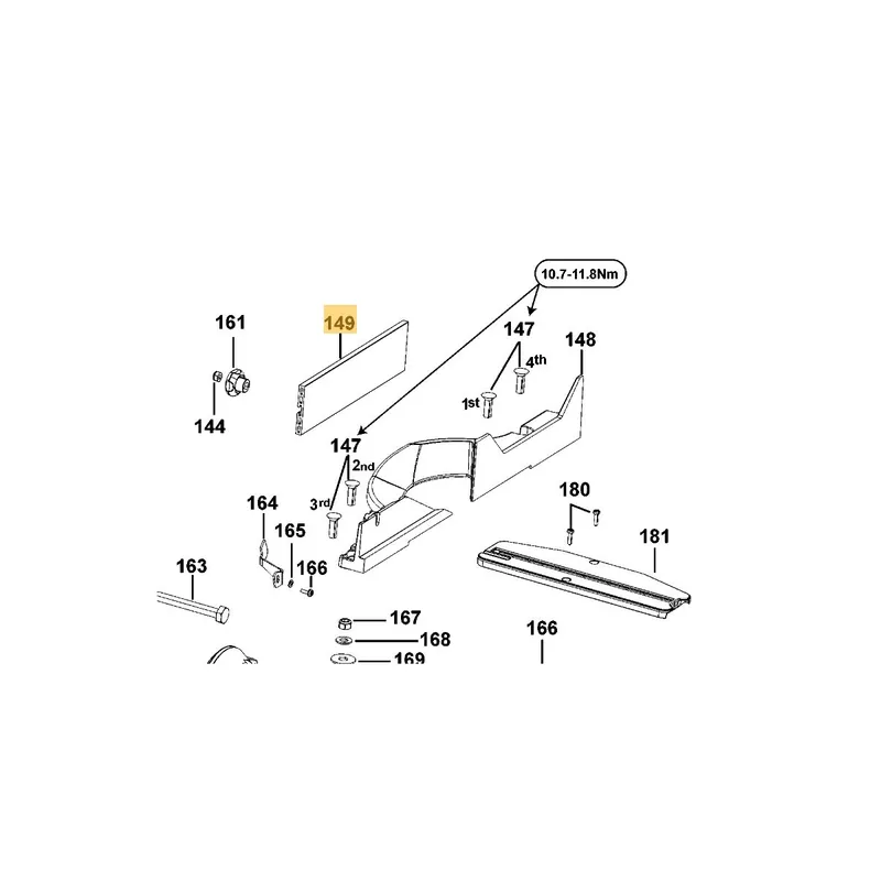 DeWalt Garde secondaire pour scie D27113 (N140121)