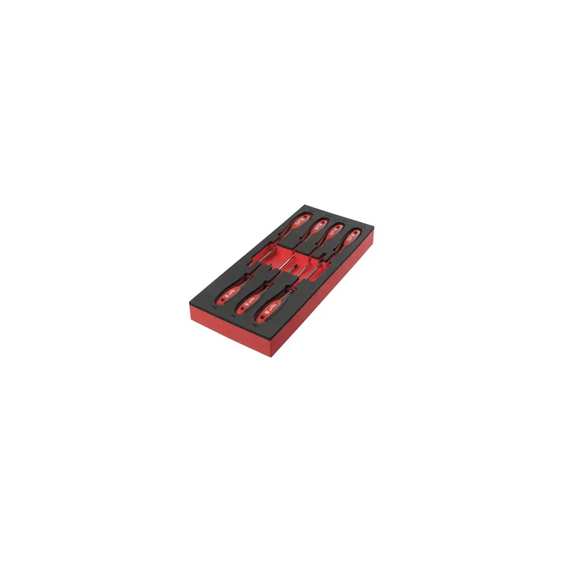 Milwaukee Jeu de x7 tournevis Plat & Cruciforme avec module mousse pour servante d‘atelier (4932492394)
