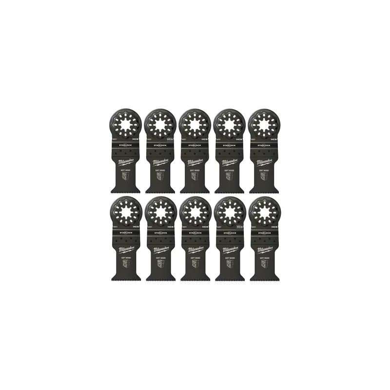 Milwaukee x10 Lame plongeante 35x45mm bois tendre pour outil multifonction STARLOCK (48906004)