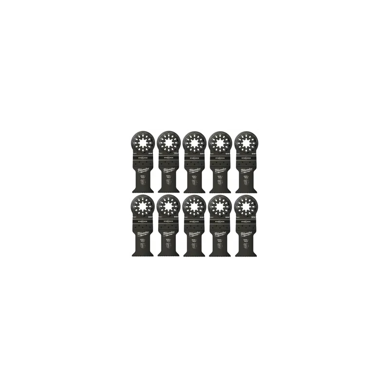 Milwaukee x10 Lame plongeante 35x42mm bois dur pour outil multifonction STARLOCK (48906014)