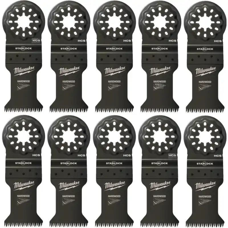 Milwaukee x10 Lames plongeante 35x42mm bois dur pour outil multifonction STARLOCK (48906019)