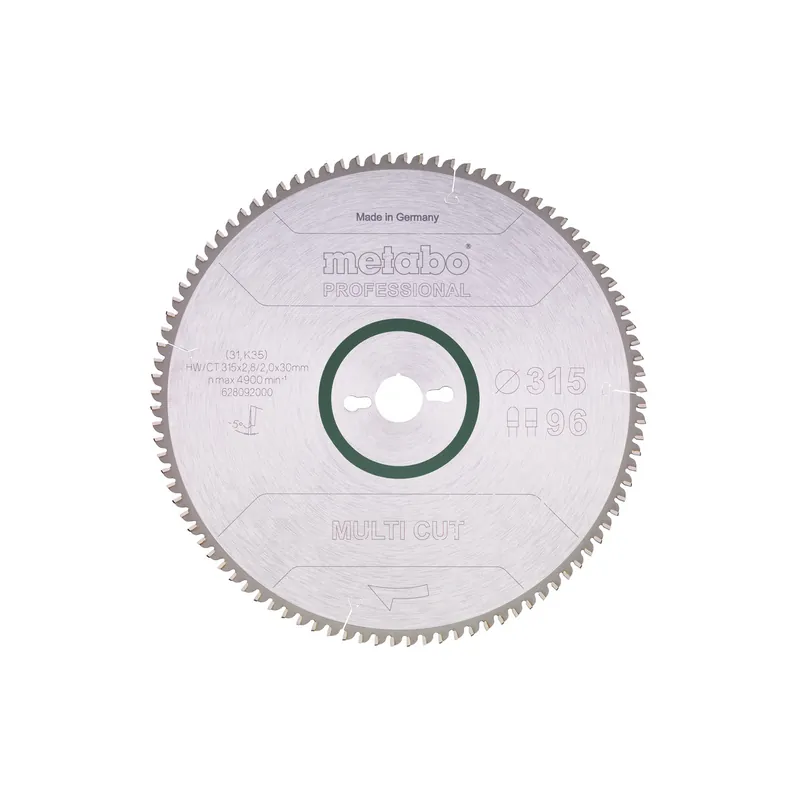 Metabo Lame de scie circulaire Bois ø315x30 96Dts (628092000)