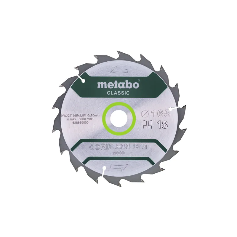 Metabo Lame de scie bois ø165x20 18Dts (628650000)