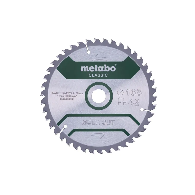Metabo Lame de scie bois ø165x20 42Dts (628026000)