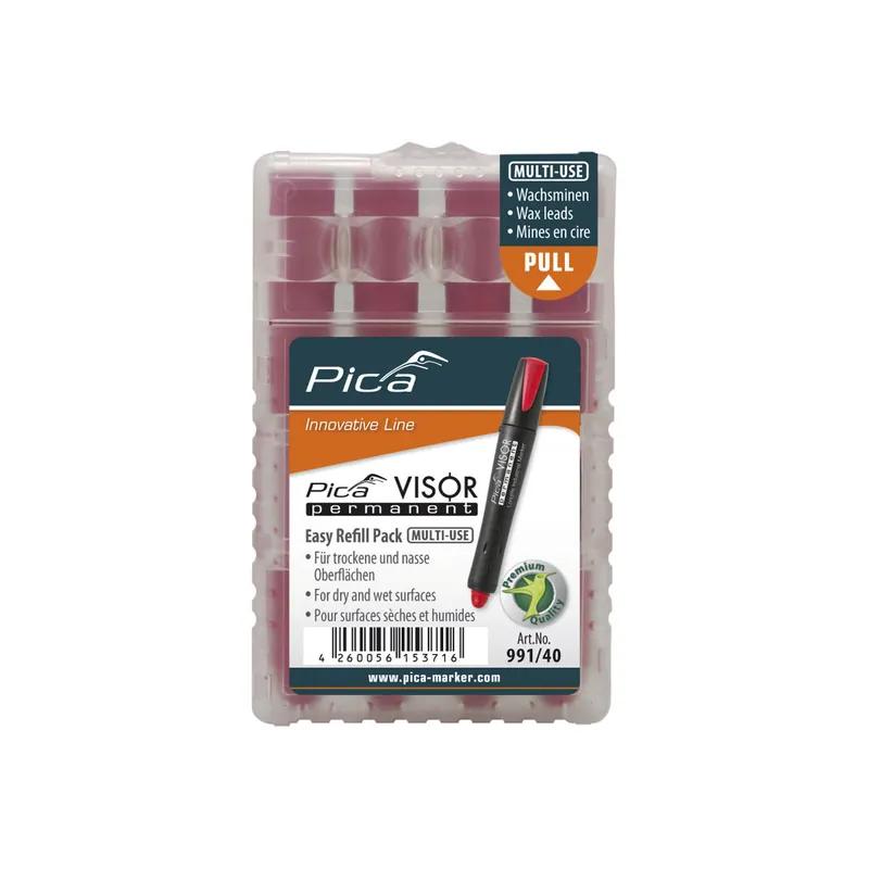 Pica VISOR mines de rechange rouge pour marqueurs permanent 991/40