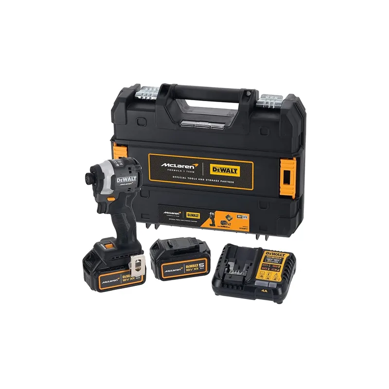 DeWalt McLaren DCF85MP2T-QW Visseuse à chocs 3 Vitesses 18V 208Nm XR 2x5.0Ah avec Coffret T-STAK
