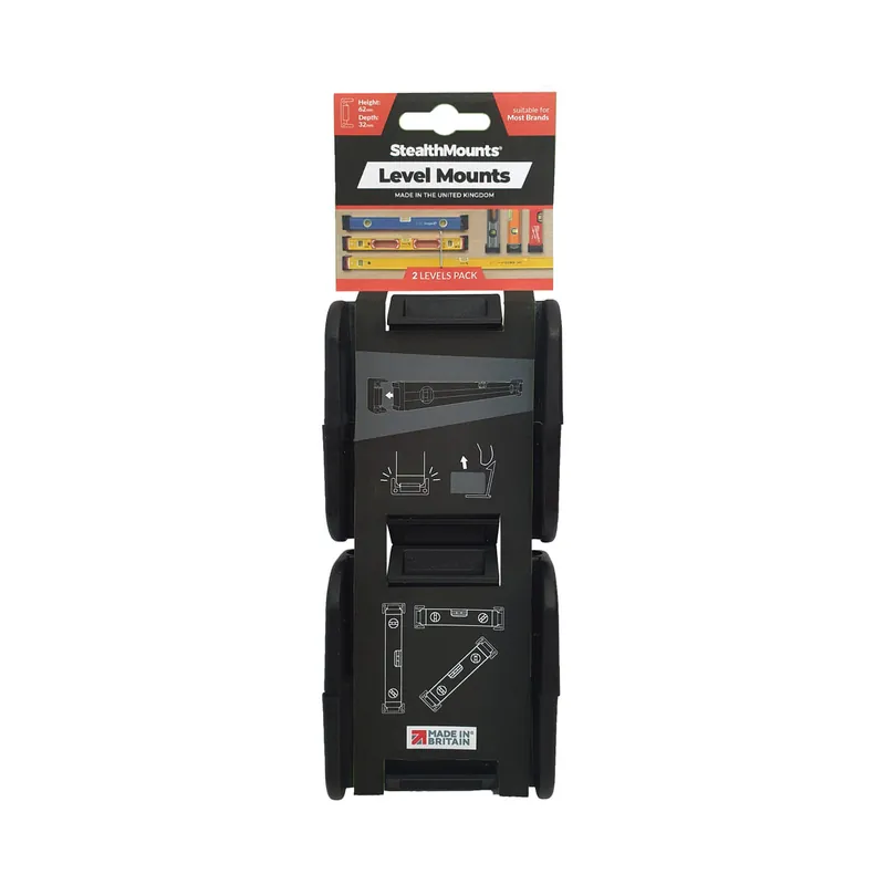 StealthMounts Supports de niveaux noir OM-LM-BLK-2