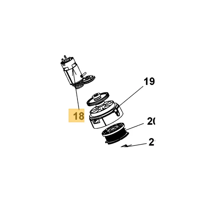 Black&Decker Moteur complet pour coupe-bordures BDST182L1, BDST182ST1, STC1820PST (N501795)