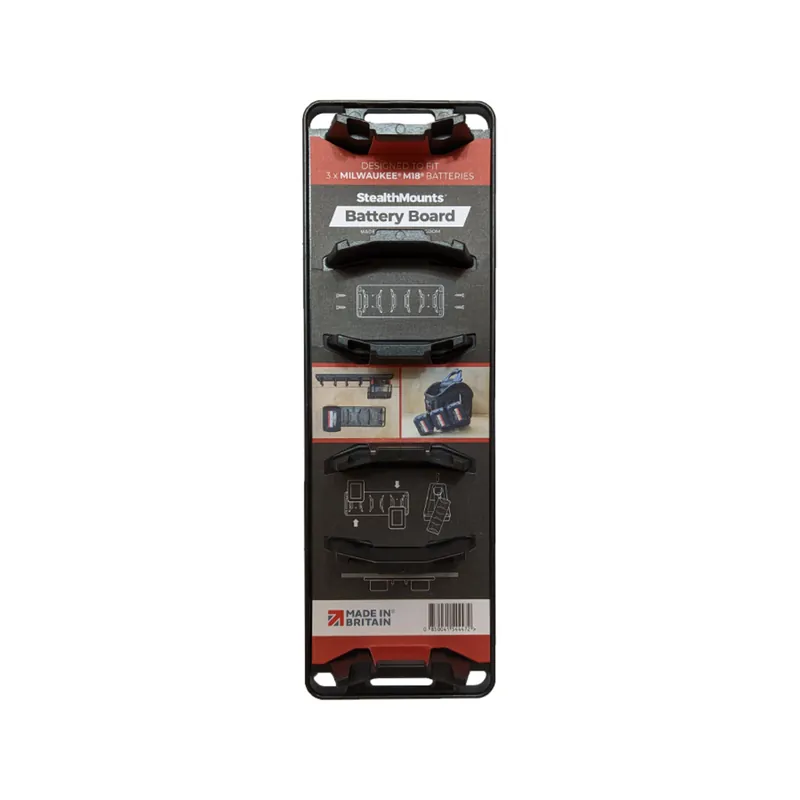 StealthMounts Supports de batteries Milwaukee 18V M18 BD-MW18-1