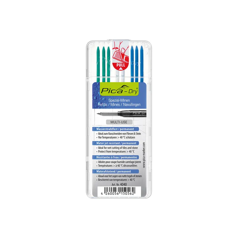 Pica DRY 8 Mines de rechange polyvalente & résistantes à l‘eau 4040