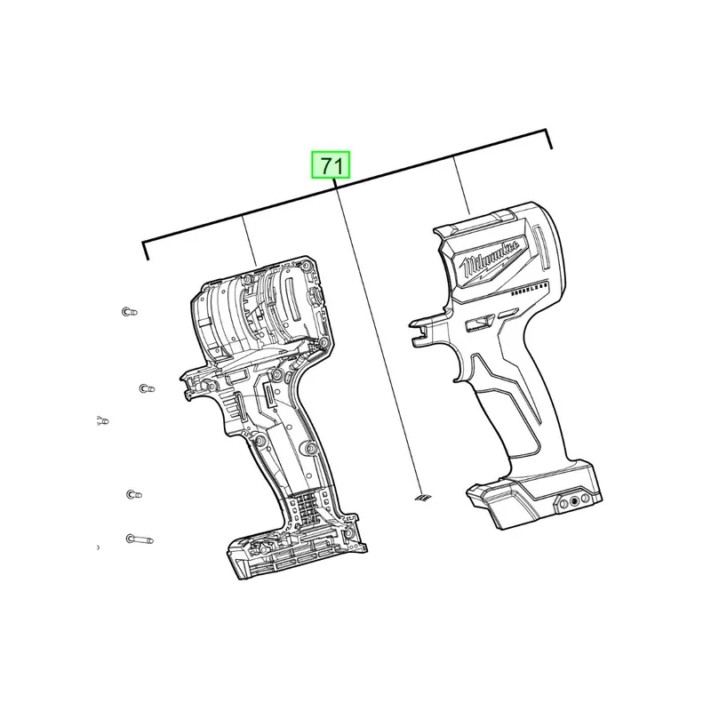 Milwaukee Carter pour visseuse à chocs 18V M18BLID2 (4931466200)