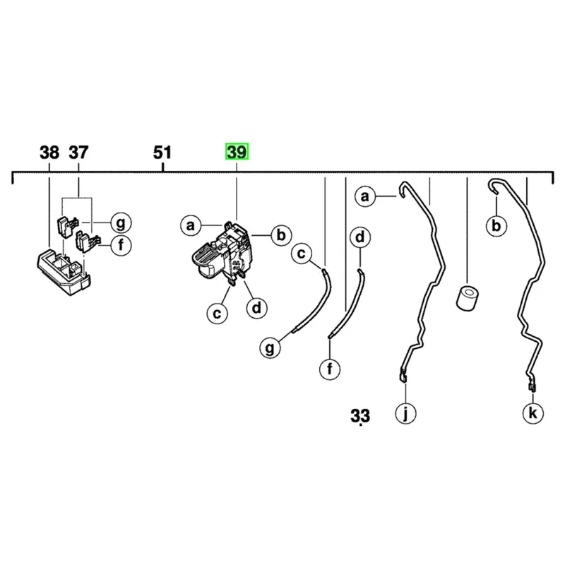 AEG Interrupteur pour perforateur BBH18LI & BBH18 (4931435094)