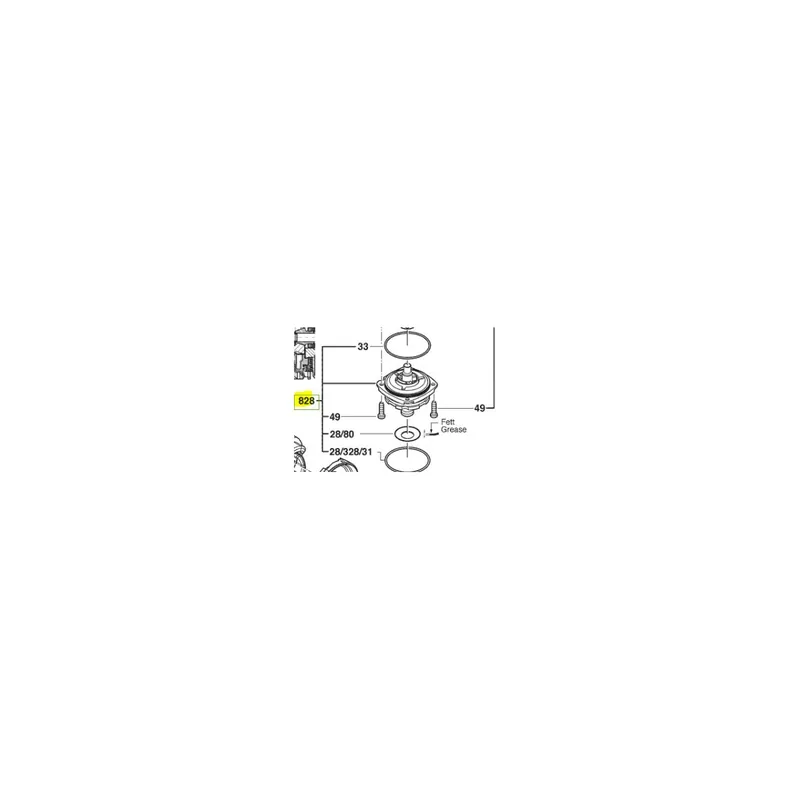 Bosch Flasque de palier pour meuleuse GWS15-125 CIEPX, GWS12-125 CIEPX, GWS13-125 CIEPX, GWS17-125 CIEPX (1607000D67)