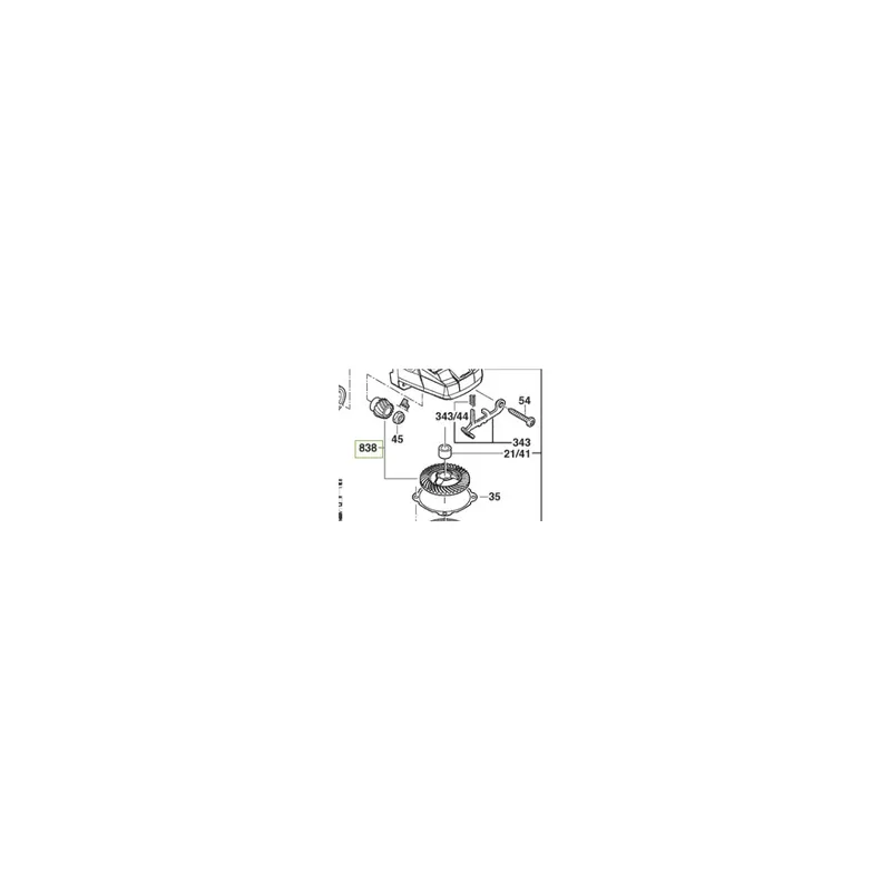 Bosch Pignon & couronne pour meuleuse GWS15-125 CIEPX, GWS12-125 CIEPX, GWS13-125 CIEPX, GWS17-125 CIEPX (1600A001X6)