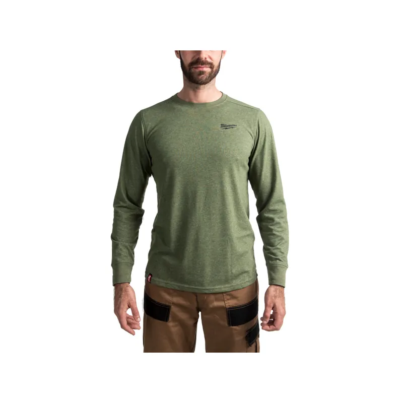 Milwaukee T-Shirt de travail léger à manche longues Vert (S/M/L/XL/XXL)