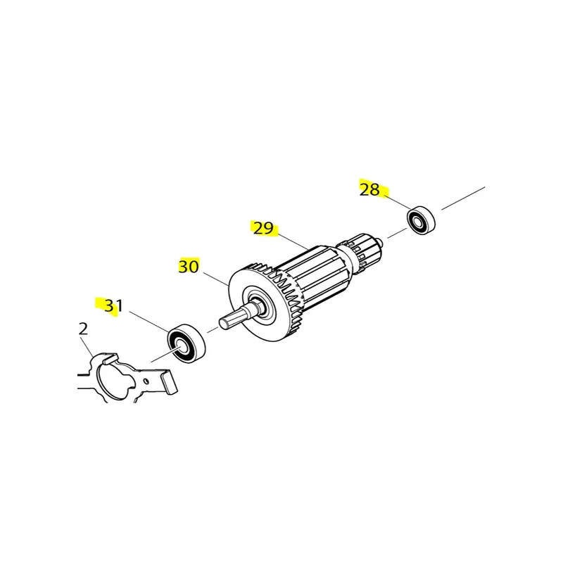 Makita Induit complet pour scie circulaire DHS710 (519332-9)