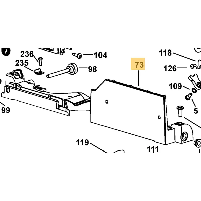 Butée complète de rechange pour scie combinée D27107 & D27105 (N162216)