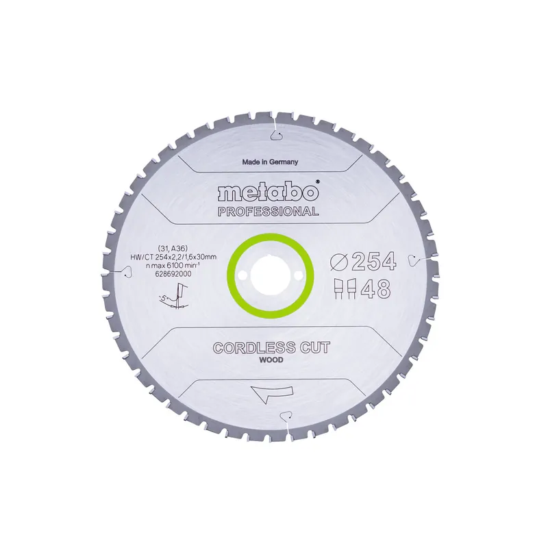 Metabo Lame de scie circulaire Bois ø254x30 48Dts (628692000)