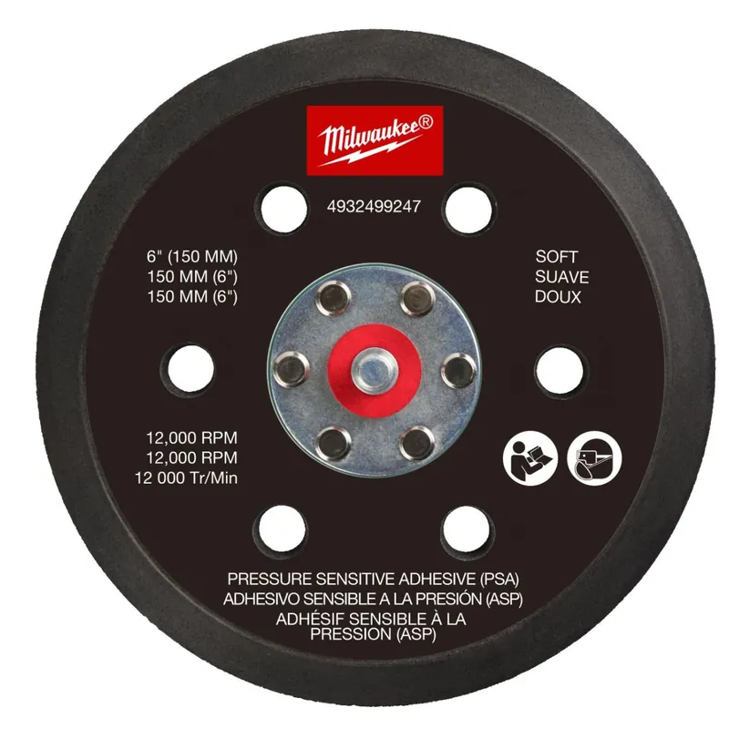 Milwaukee Plateau de ponçage pour ponceuse M12 FROS ø150mm DOUX (4932499247)