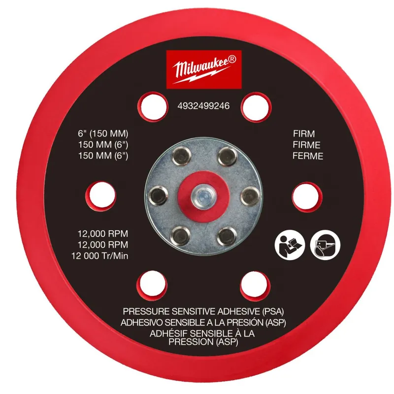 Milwaukee Plateau de ponçage pour ponceuse M12 FROS ø150mm DUR (4932499246)