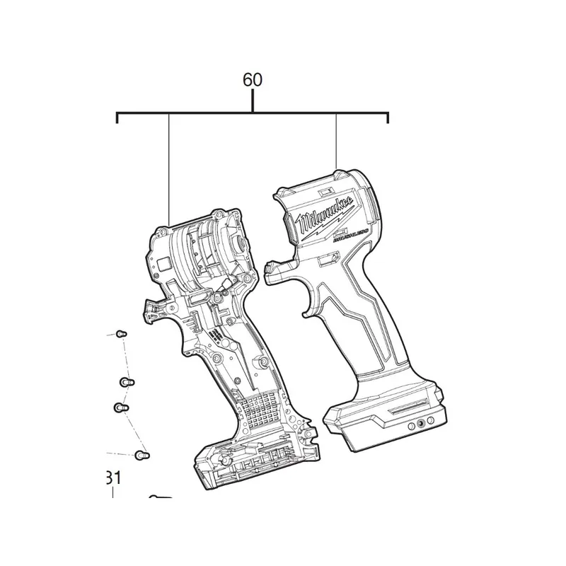 Milwaukee Carter complet pour visseuse à choc M18 BLIDRC (4931495913)