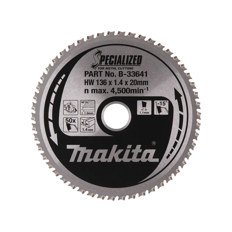 Makita B-33641 Lame de scie circulaire "Specialized" ø136mm 50Dts