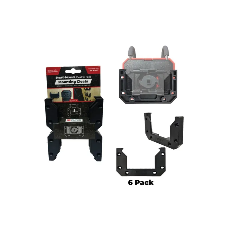 StealthMounts Cales de montage Packout Milwaukee 6-pack NOIR OM-LOCL-BLK-6
