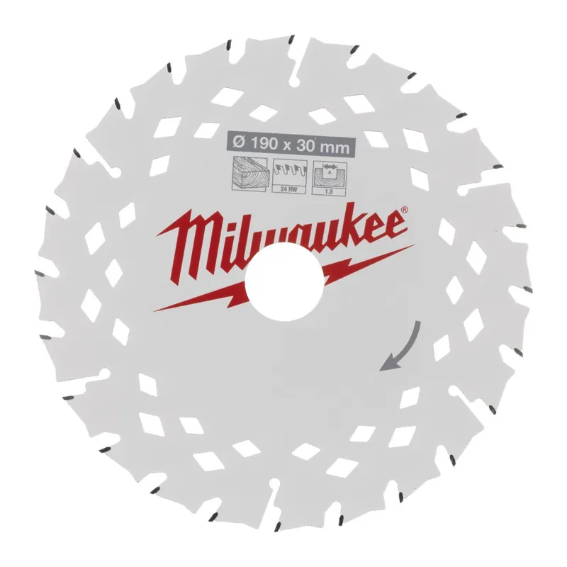Milwaukee Lame de scie circulaire Bois Ø190x30x24Dts ATB (4932498976)