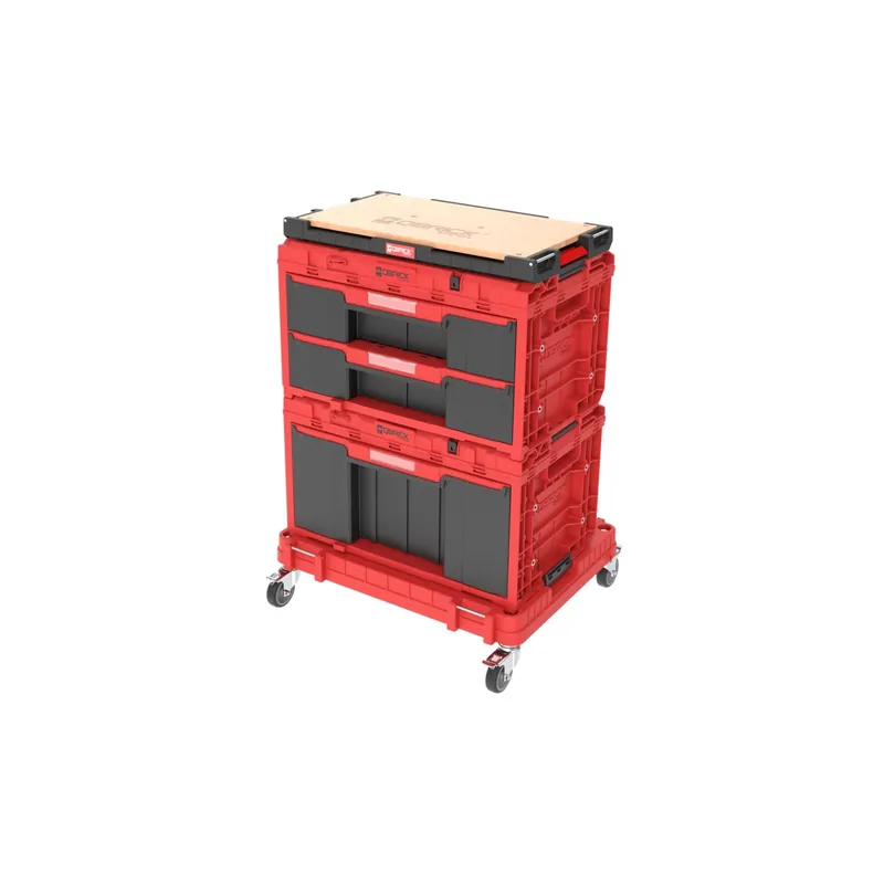 Qbrick System ONE Servante mobile avec coffret à outils Red Ultra HD (SET N° 7)