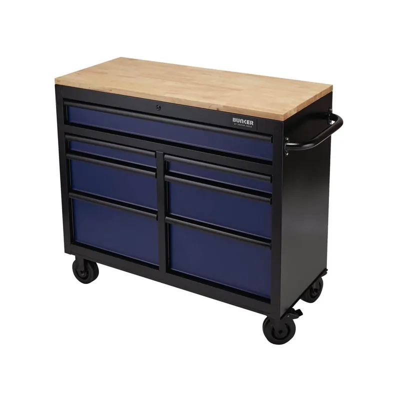 Bunker Servante d‘atelier 104cm à 7 tiroirs Bleu (D08222)