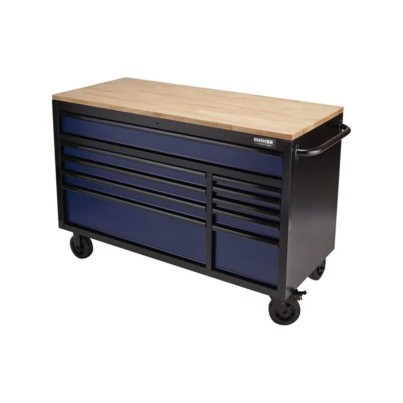 Bunker Servante d‘atelier 142cm à 10 tiroirs Bleu (D08237)