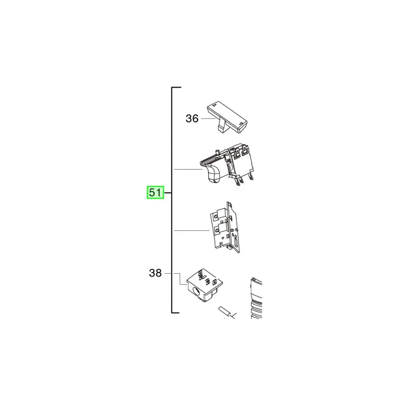 Milwaukee Kit Interrupteur pour perforateur HD18HX (4931447514)