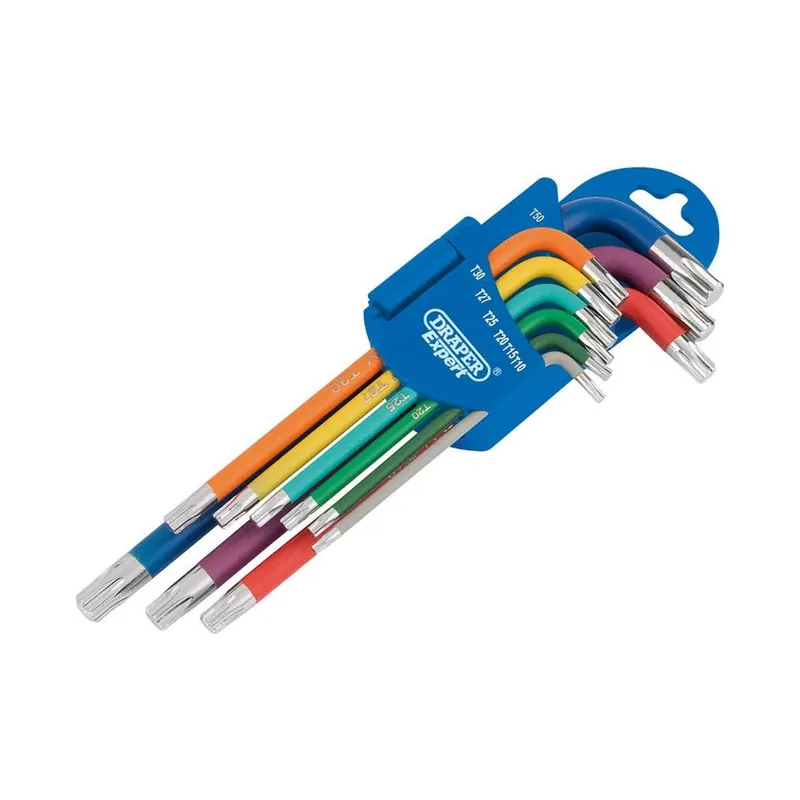 Draper Jeu de 9 clés torx longues colorées métriques TX-STAR (D66143)