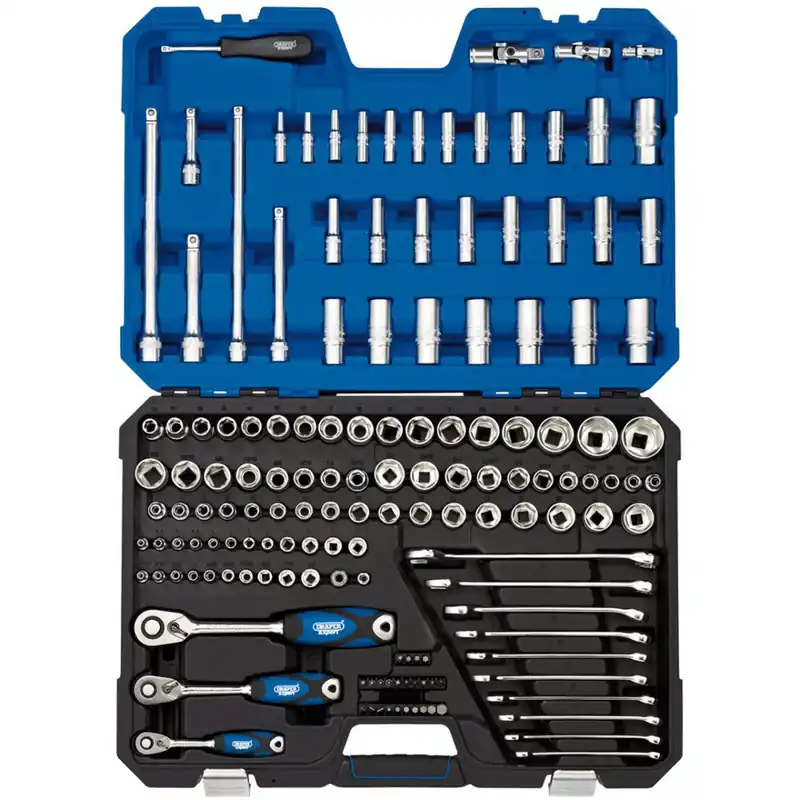 Draper D16460 Coffret de douilles pouce & métrique 1/4” 3/8” 1/2” (150pcs)