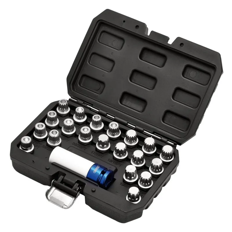 Draper D13599 Jeu de douilles antivol pour roue BMW (21pcs)
