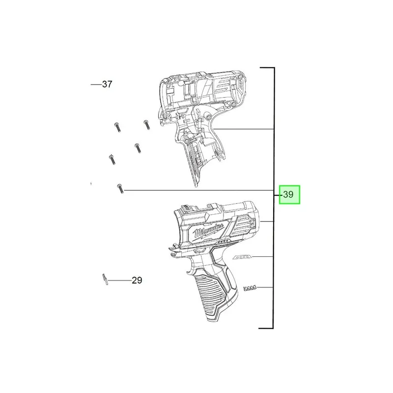 Milwaukee Carter pour perceuse M12BDD (4931435974)