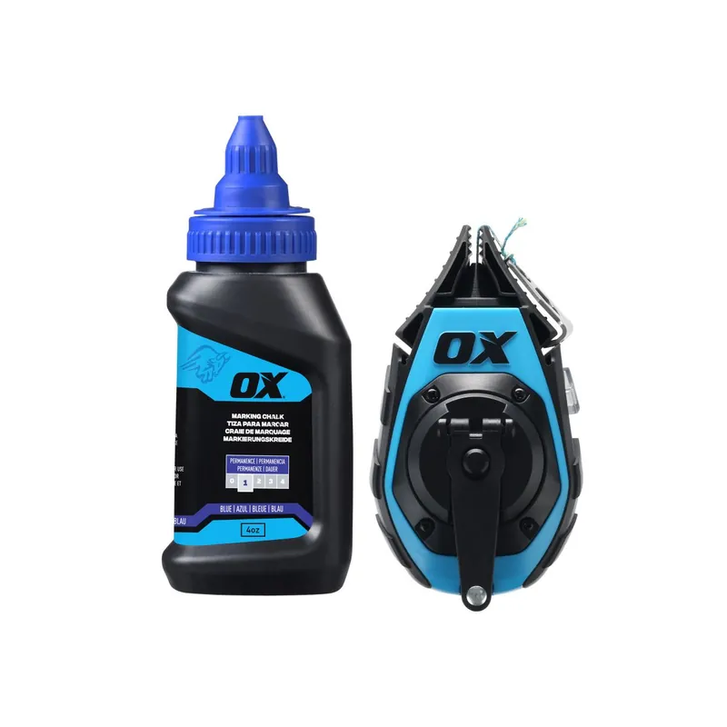 OX Tools Cordeau traceur fin avec recharge bleu 30m (T630602)