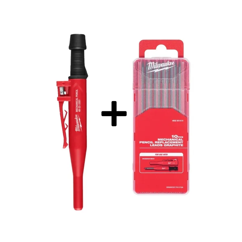 Milwaukee Crayon de chantier à mines INKZALL avec 10 mines de rechange (4932501156)