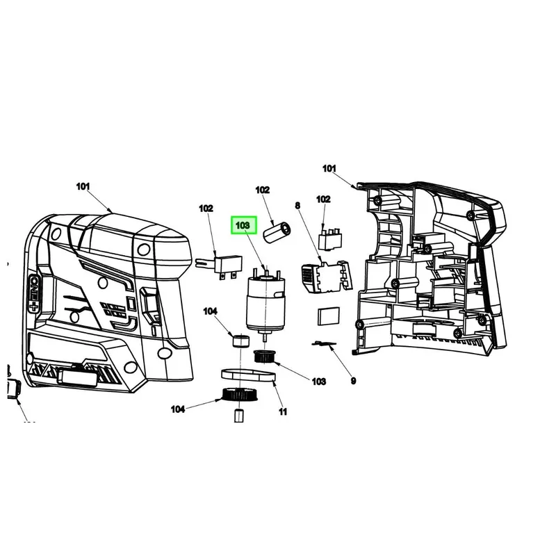 Ryobi Moteur pour ponceuse sans fil 18V ONE+ R18PS (5131049620)