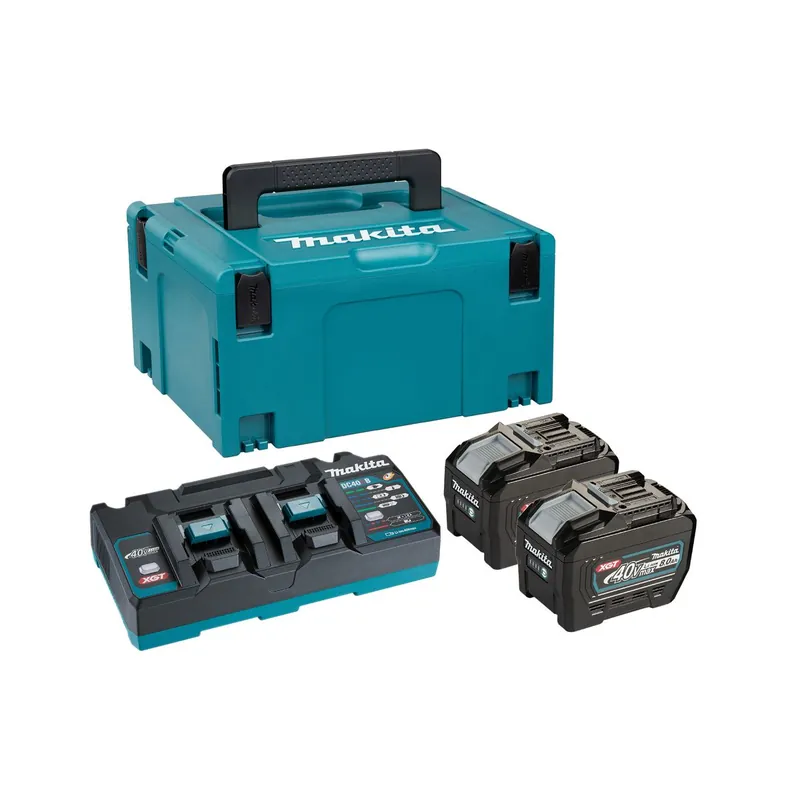 Makita Pack Énergie 40V XGT 8.0Ah 2 batteries BL4080F + 1 chargeur DC40RB (191Y97-1)